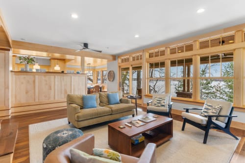A cozy living room with natural light and contemporary design.