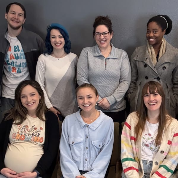 The Hope For The Journey Collective team of nine clinicians and staff gathered for a group photo in 2024