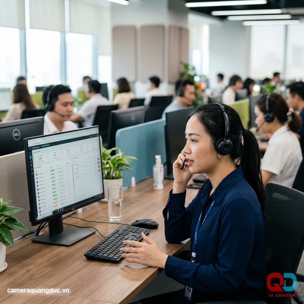 Call center agent headset