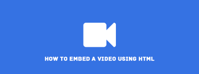 How to Embed a Video using HTML Code – HTML 5 Video Tag image