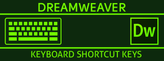 Adobe Dreamweaver CS5 CS6 CC Shortcut Keyboard Keys – Windows PC image
