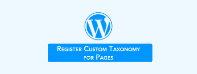 Register Custom Taxonomy for Pages (Step by Step) Without Plugin image