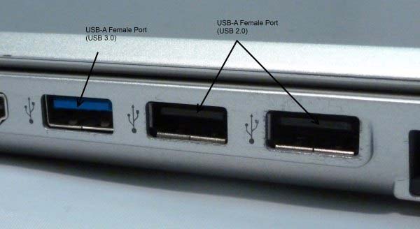 USB 2.0 and USB 3.0 Ports image