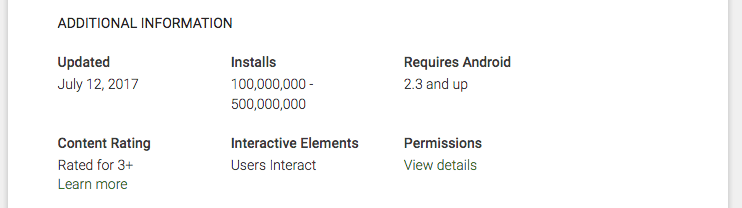 Xender additional info image