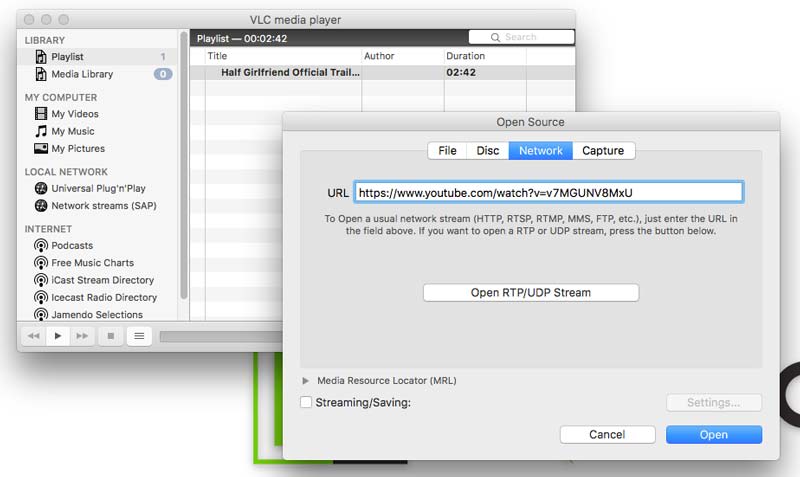 Paste the Youtube URL in the field image