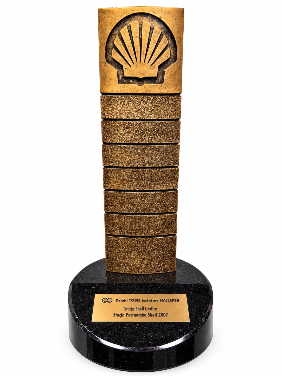 Złota statuetka Shell