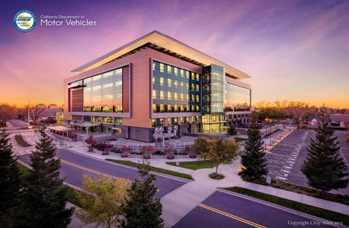 California Department of Motor Vehicles Headquarters Building located in Sacramento, California