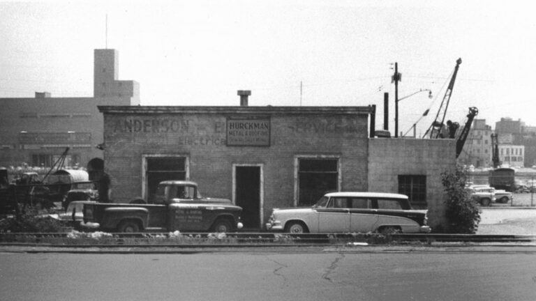 Hurckman Metal & Roofing building in 1967