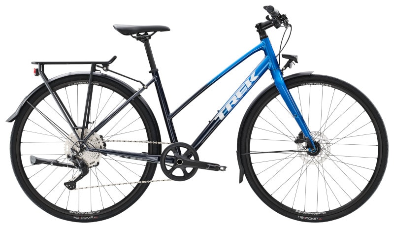 Trek FX 3 DISC Equipped Stagger Alpine Blue to Deep Dark Blue Fade