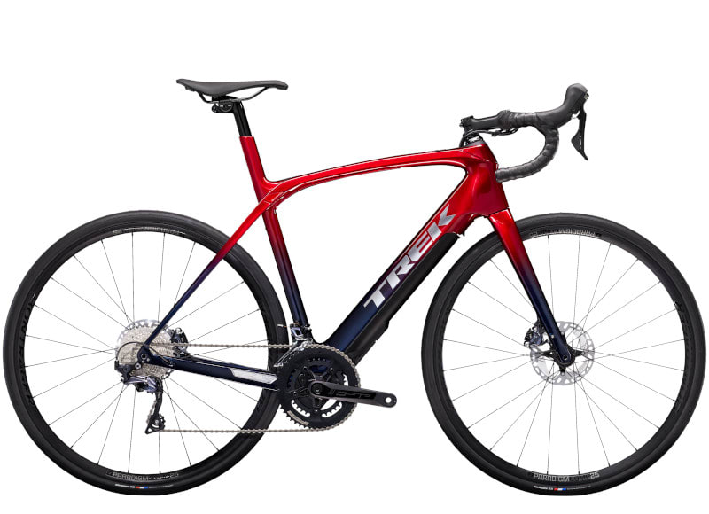 Trek Domane+ LT Rage Red to Deep Dark Blue Fade