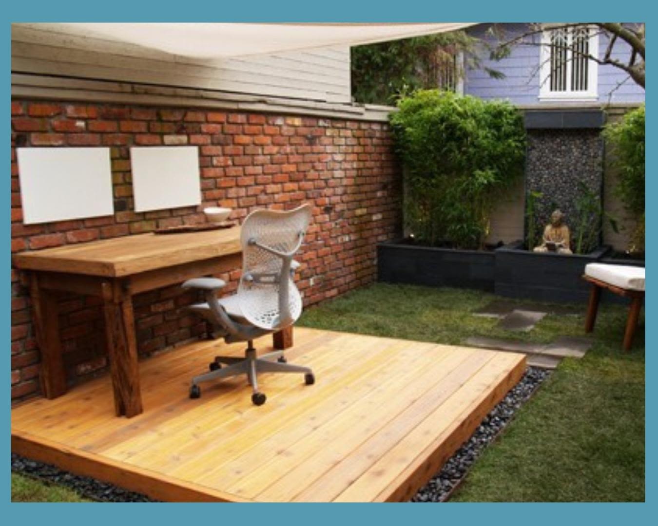 These patio desks are perfect to bring work outdoors