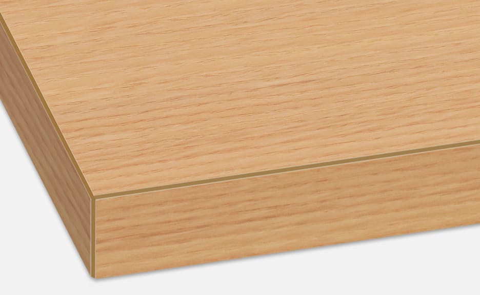 オーク木目柄の共巻エッジ