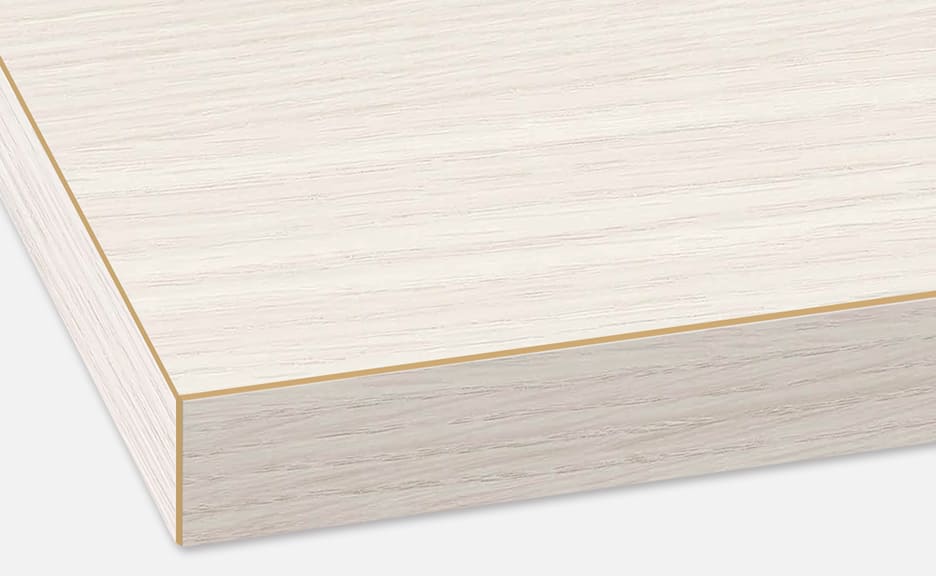 オーク木目柄の共巻エッジ