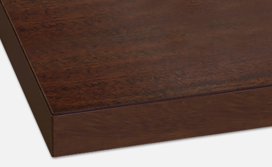 マホガニー木目柄の共巻エッジ