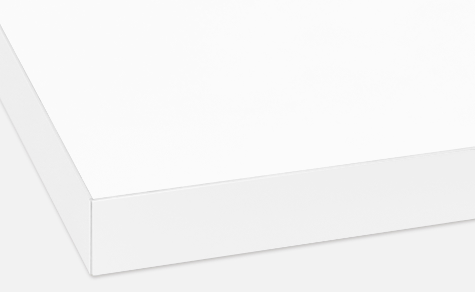 フラットな仕上がりの共巻エッジ