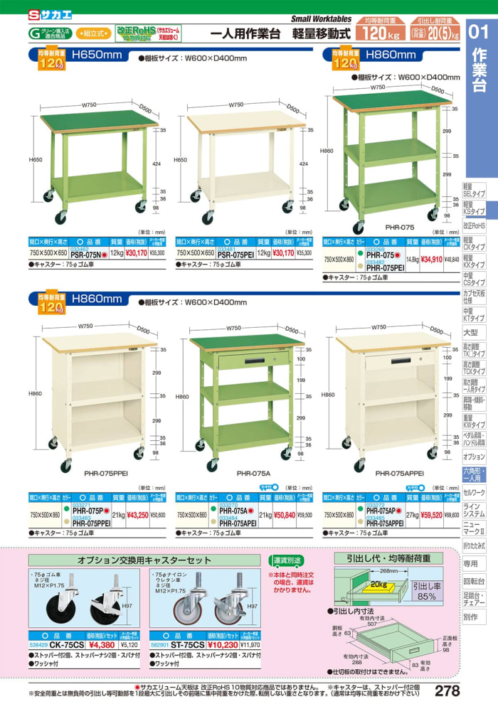 大特価!! サカエ<br>サポートテーブル<br>SRT-500RI<br><br>