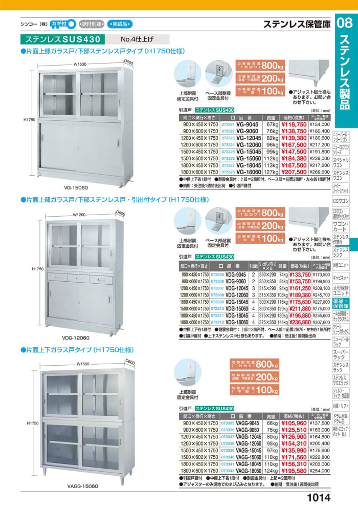 (直送品)サカエ ステンレス薬品保管庫 SU-3BS - 1