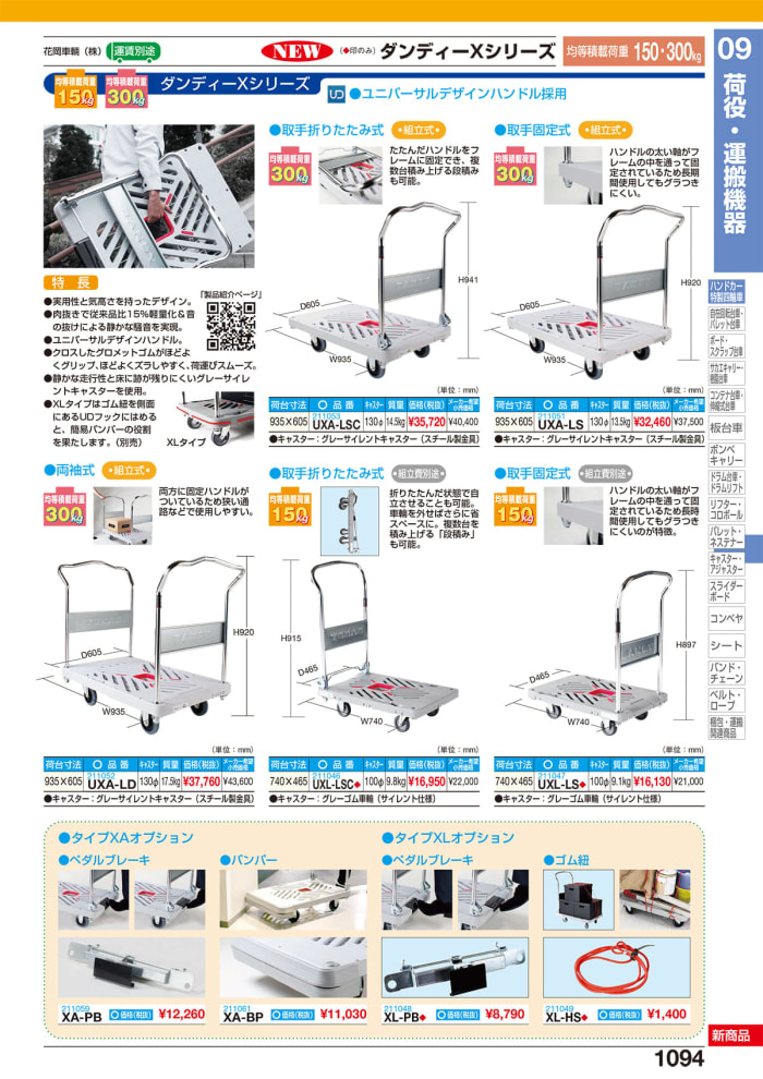 配送日時指定不可・個人宅不可】特製四輪車（４００ｋｇタイプ） ＴＡＮ−５５ＮＵＤ