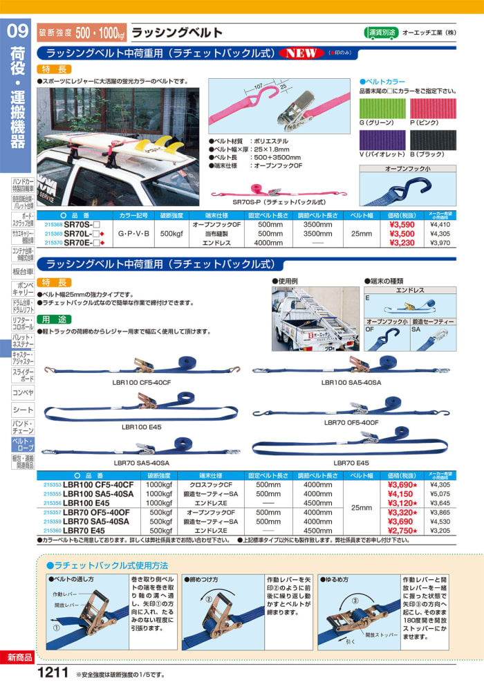 OH ラッシングベルト エンドレス LSR704E60 通販