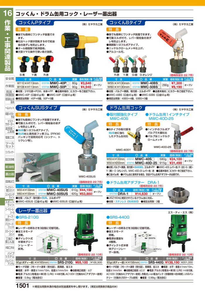 ブランド雑貨総合 機械工具のラプラスワンタッチ給油栓 コッくん R ブルー タイプSUS 口径40 MWC-40SUS 1-3835-11 