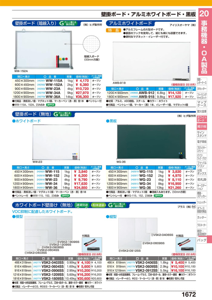 アルミホワイトボード Awb 918 サカエ Hustnet
