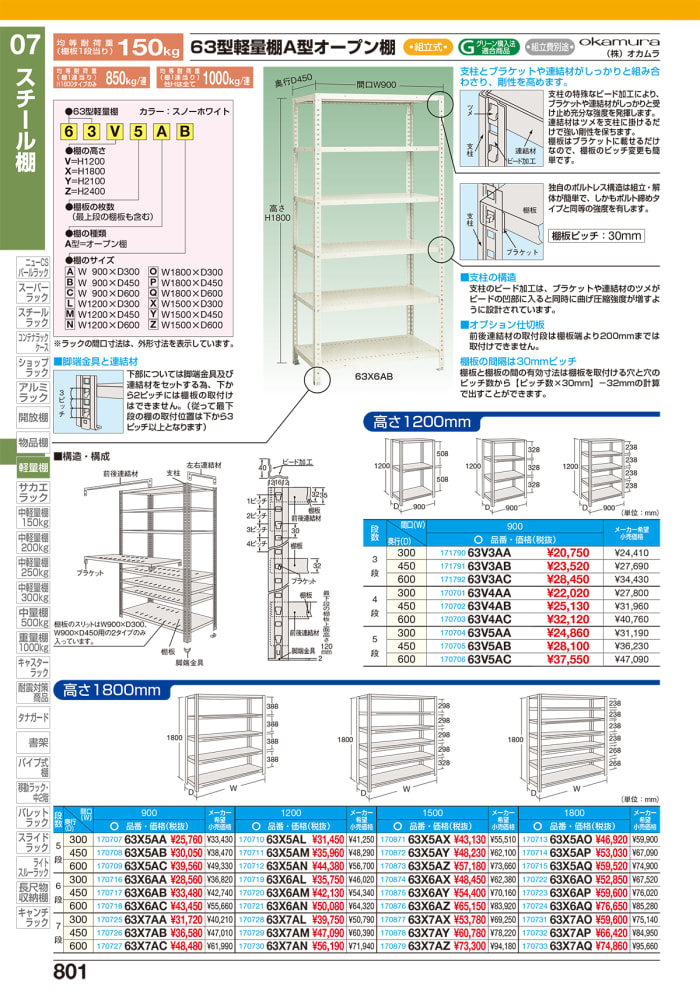 ポイント5倍】【直送品】 サカエ 中軽量棚ＮＥＷ型単体（２００ｋｇ