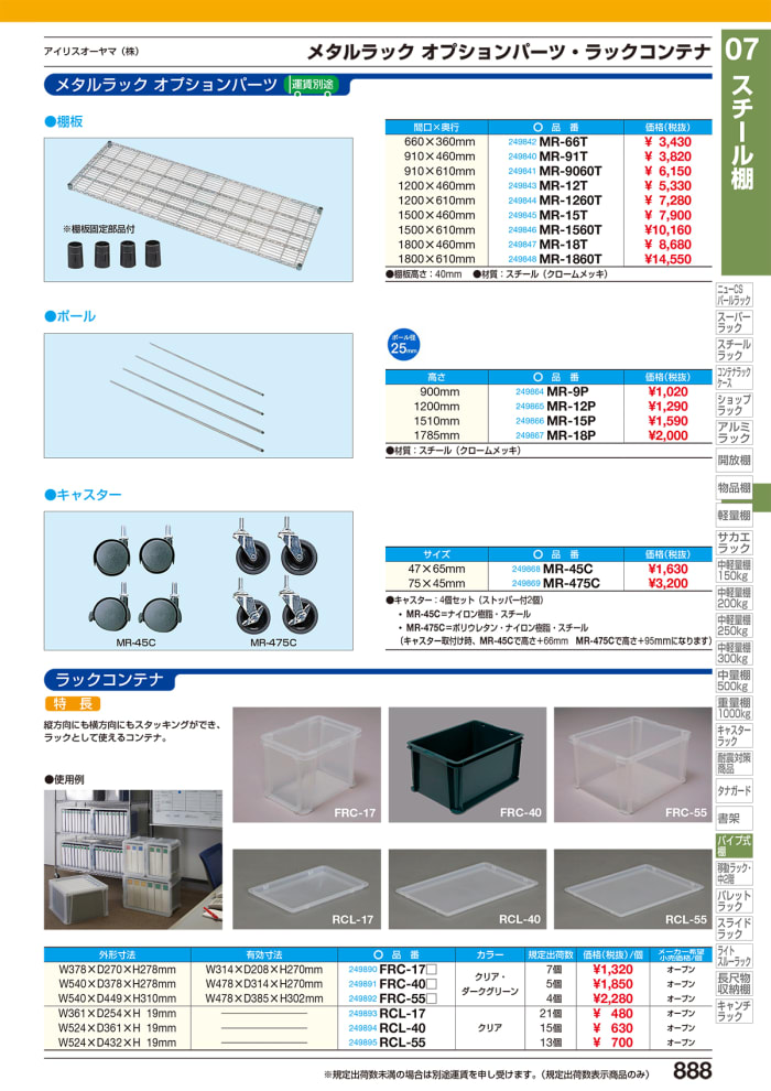 サカエ SCR-18GDI コンテナラックケース・扉付 (SCR18GDI) - 5