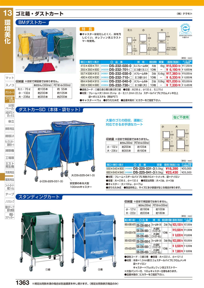 リネンカート（Z型） ブルー SH-29E-B 1個 - 4