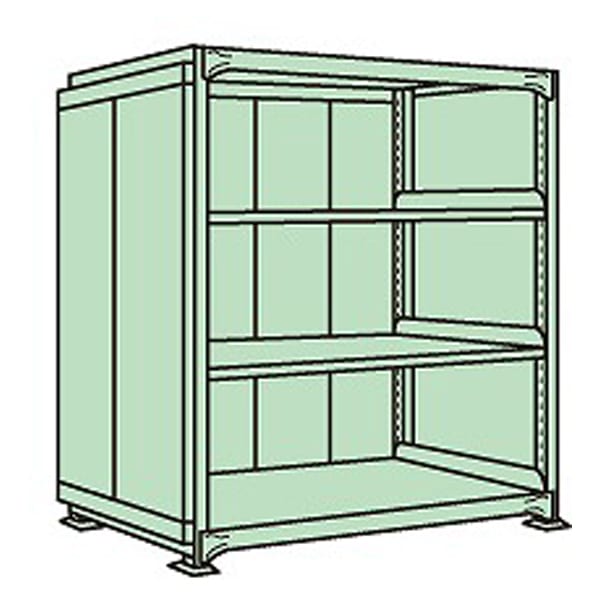 2021春夏新色】 サカエ 中量棚PB型パネル付 500kg 段 単体 5段タイプ PBG-1325 185305