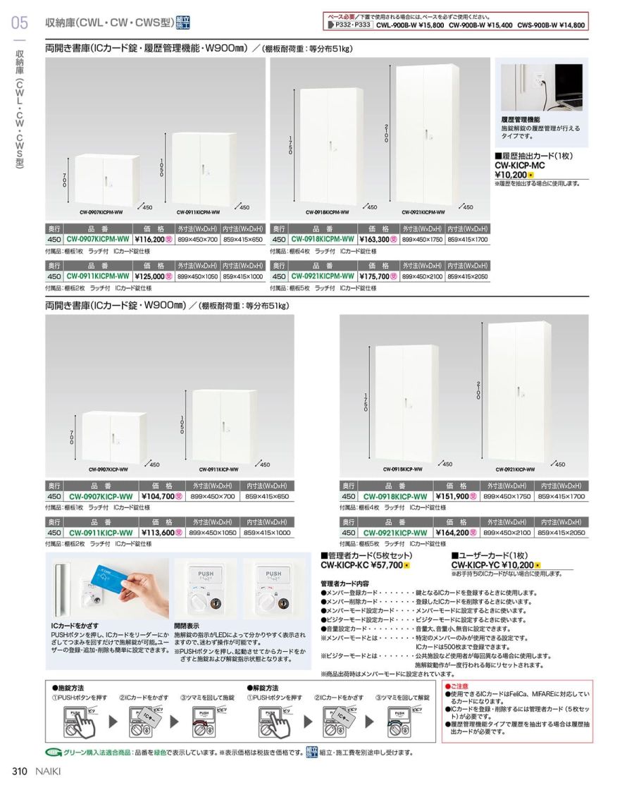 ナイキ 両開き書庫 ( CWS-0940K-WW ) (株)ナイキ (メーカー取寄)-