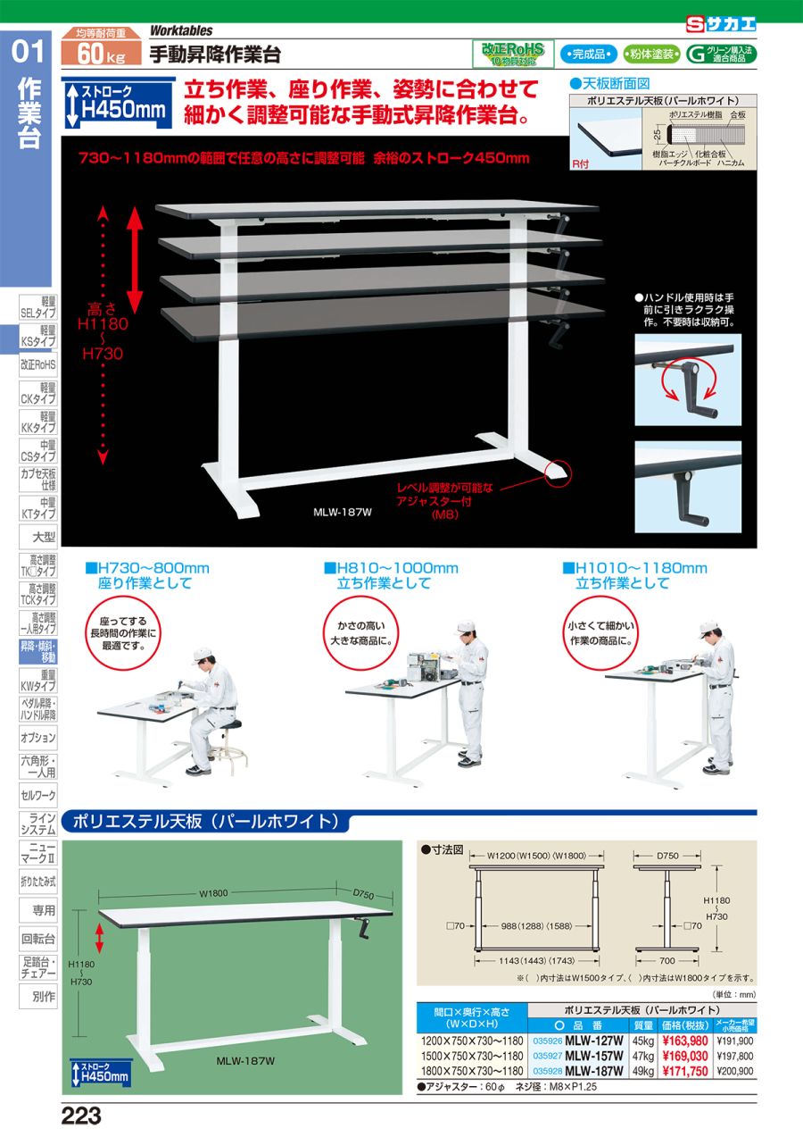 SAKAE サカエ カタログ｜HUSTNET家具通販 P223 P224