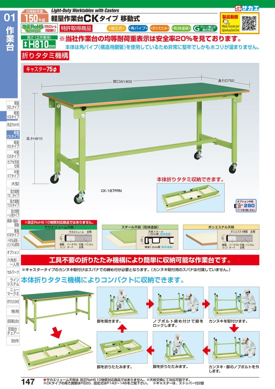 サカエ 大型作業台用オプションキャビネット NKL-22D