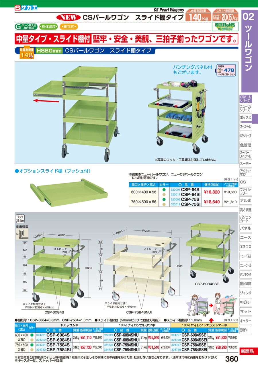 在庫僅少】 サカエ ニューＣＳパールラック用オプション棚板 ＣＳＰＲＡ−３２ＴＡＩ