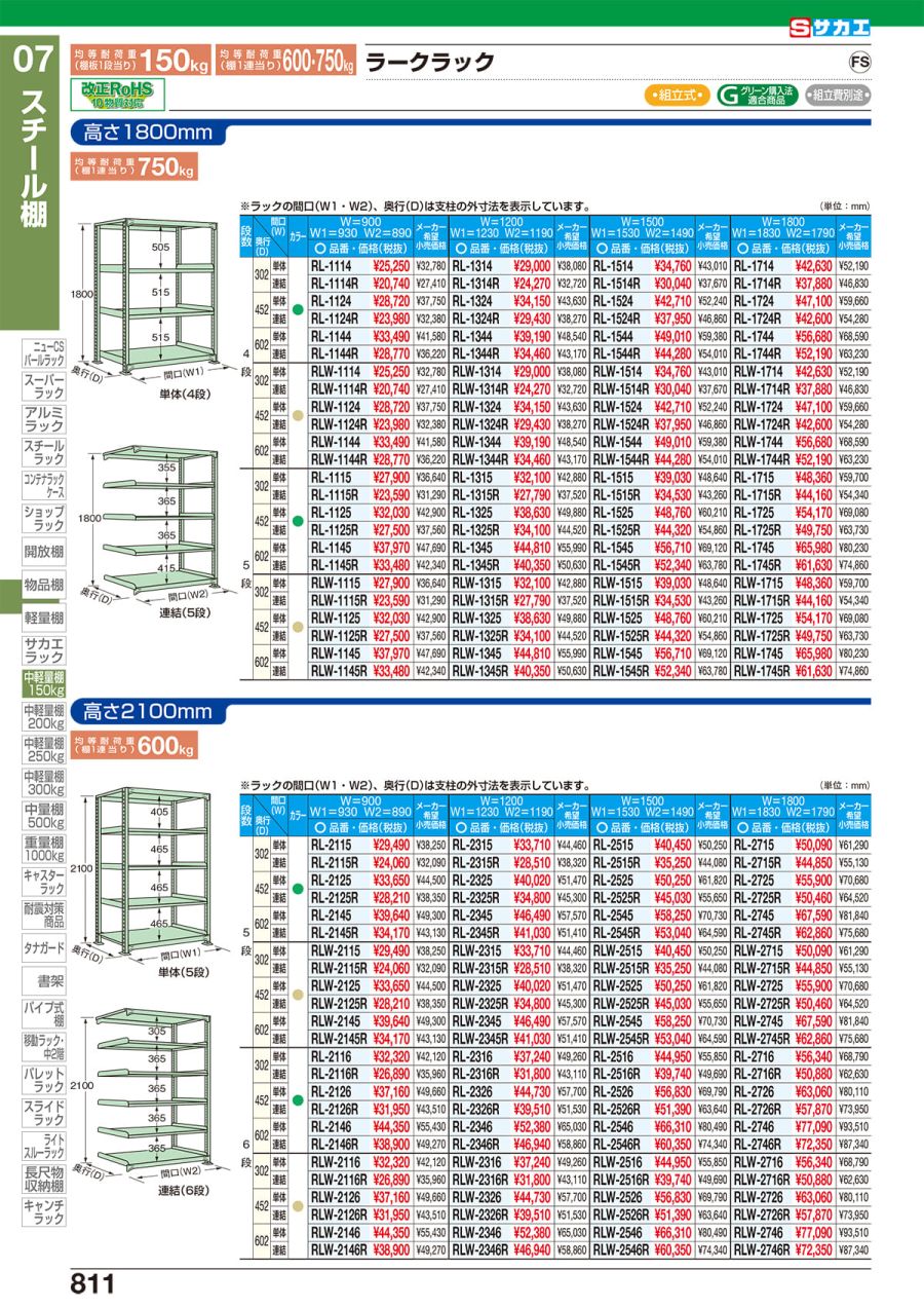 サカエ SAKAE / ラークラックアイボリー ＲＬＷ−１３２４【代金引換