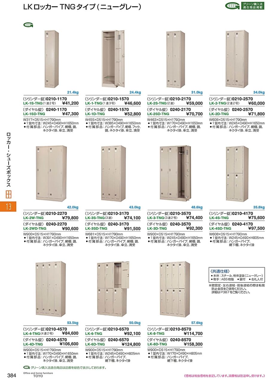 東洋 スタンドロッカー(1連3号) LK1 TNG - 2