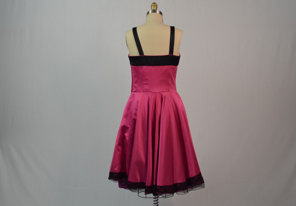 1950s Satin Swing Dress