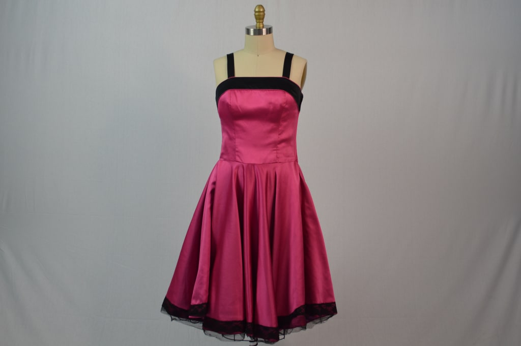 1950s Satin Swing Dress