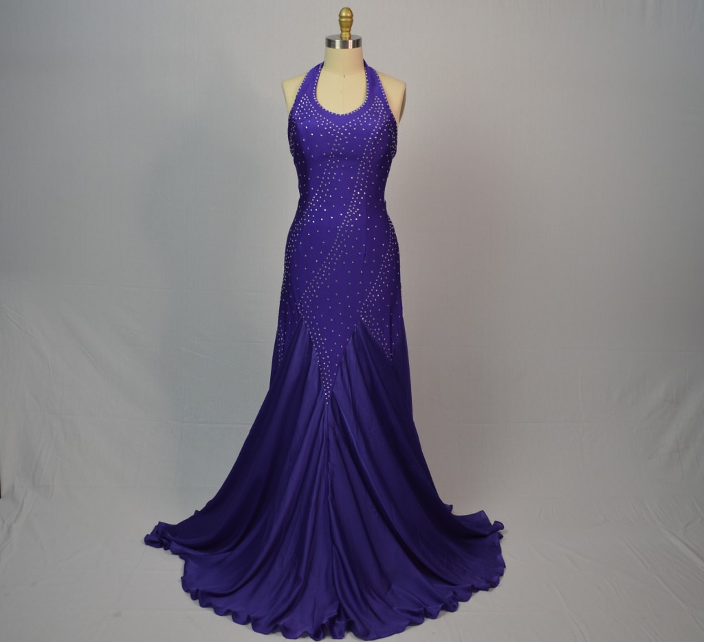 Long Fishtail Ballroom Gown