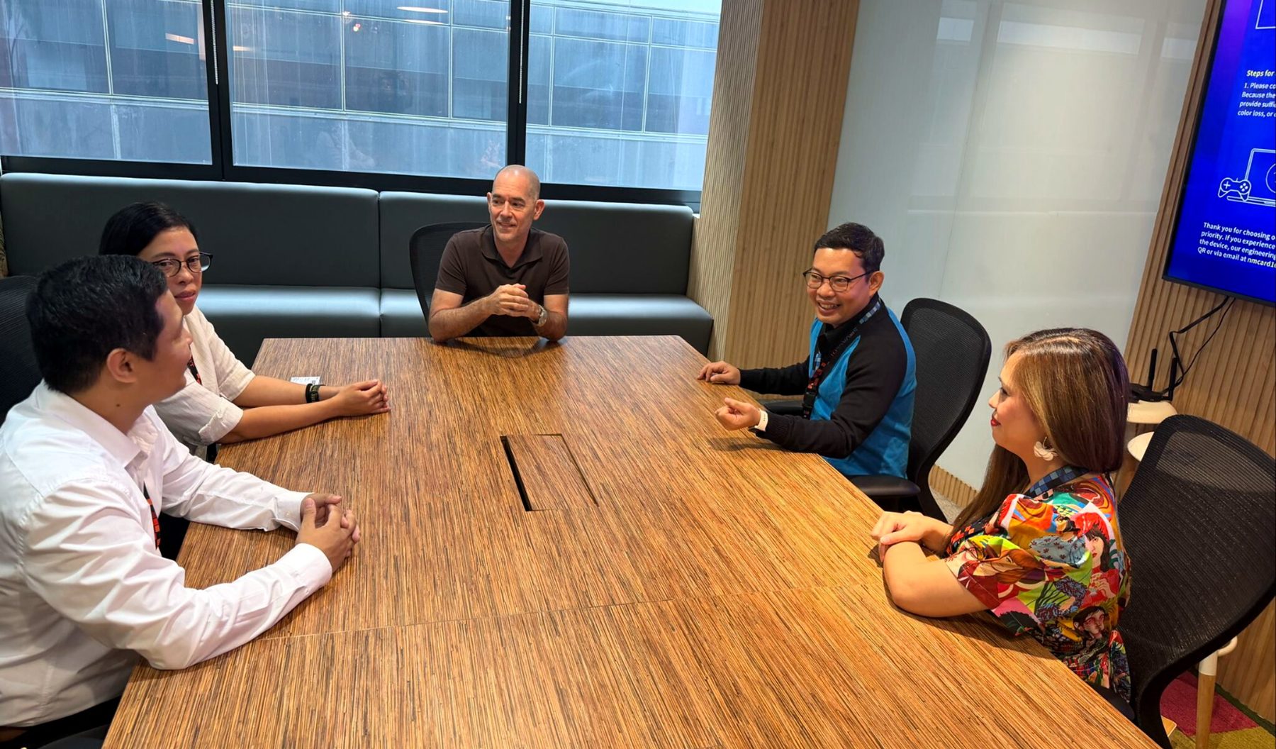 Andy Schachtel with colleagues at Sourcefit in Metro Manila