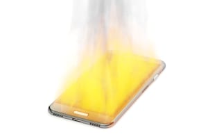 burning phone, 3D rendering