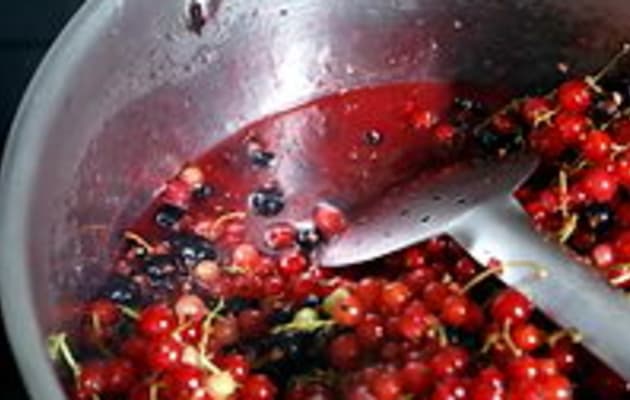 Confiture de cassis-groseilles