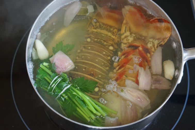 Queue de langouste pochée - Etape 5
