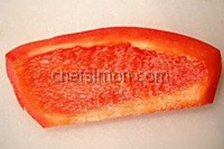 Peler un poivron au couteau - Etape 9