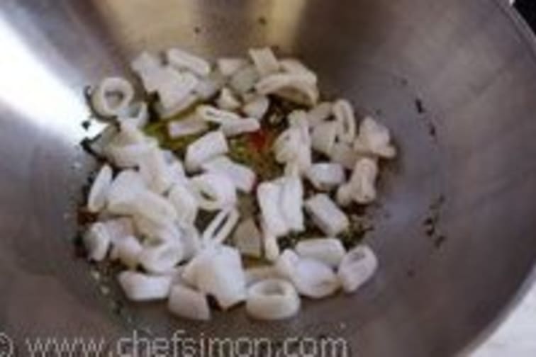 Risotto calamars et chorizo - Etape 5