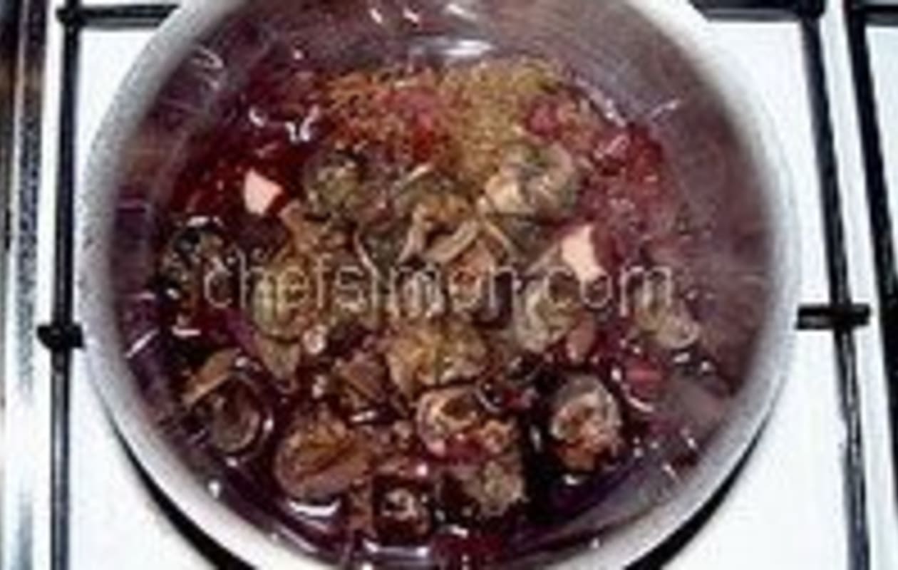 Escargots sauce au vin rouge - Etape 6