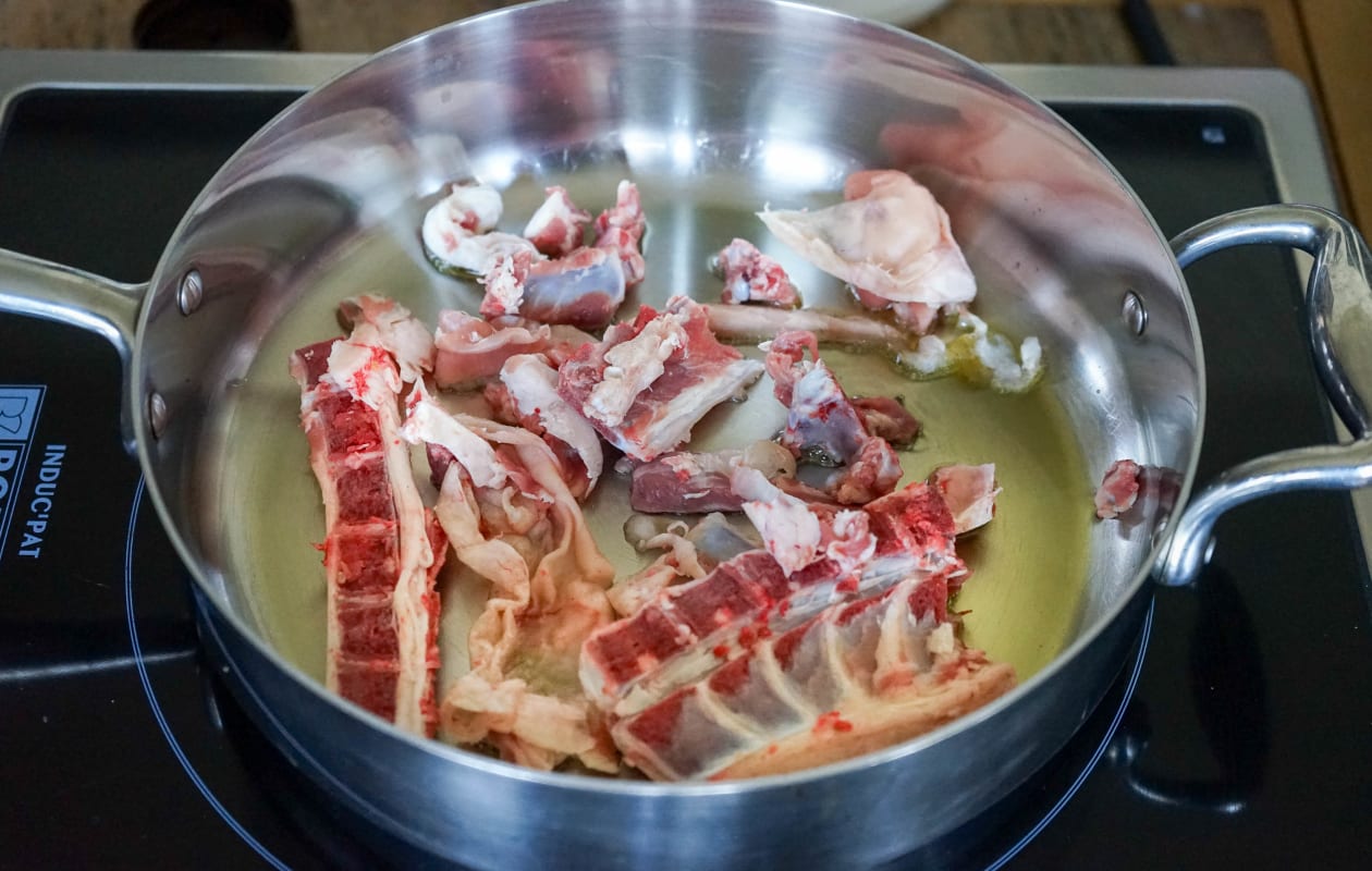 Réalisation d'un fond brun rapide ou jus de viande - Technique