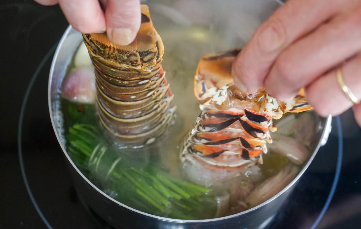 Queue de langouste pochée - Etape 4