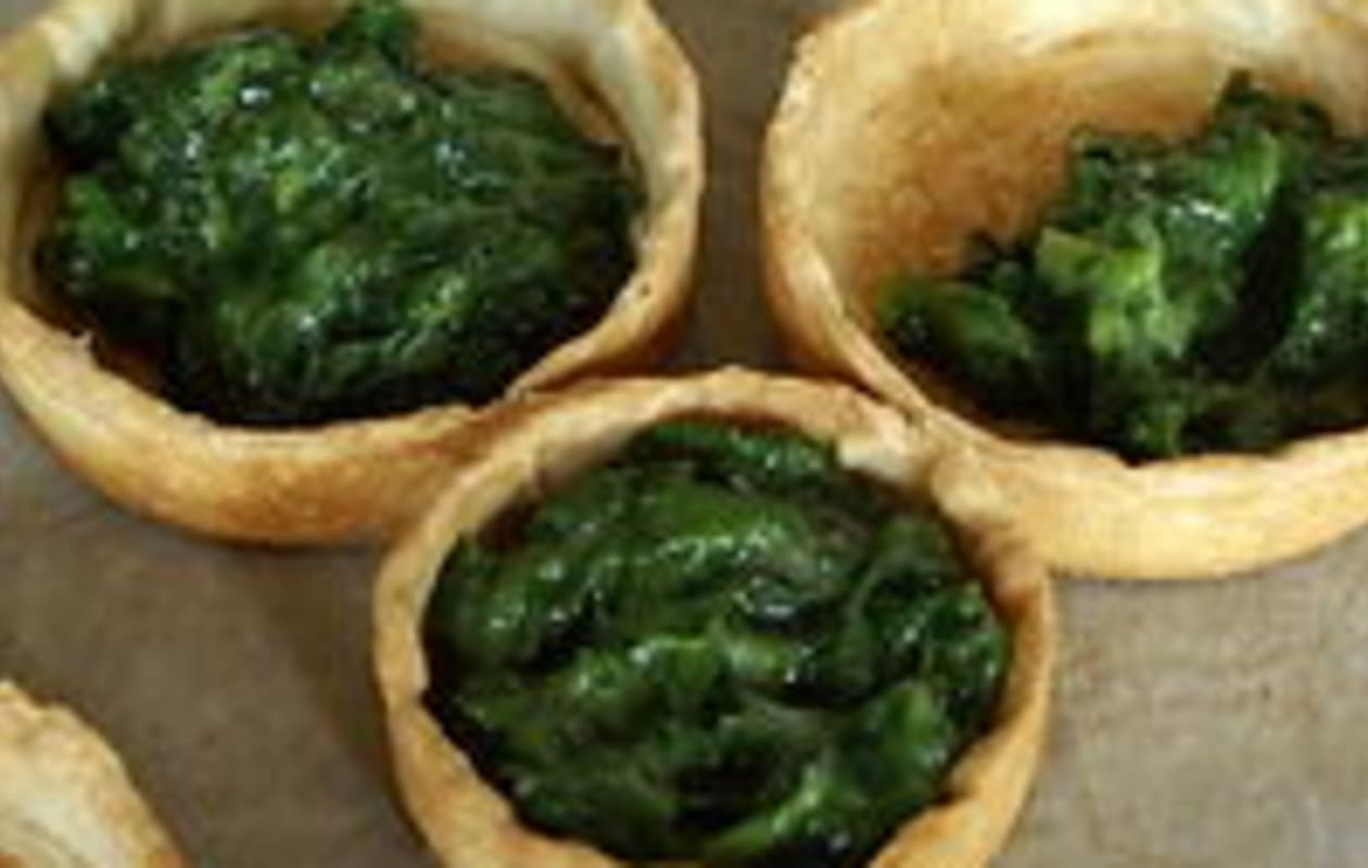 Croustades d'oeufs pochés florentine - Etape 4