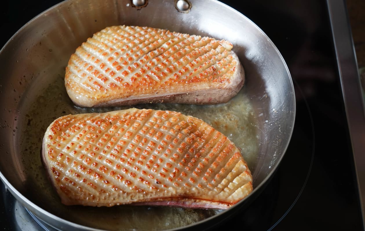 Magret de canard sauté au poivre vert - Etape 4