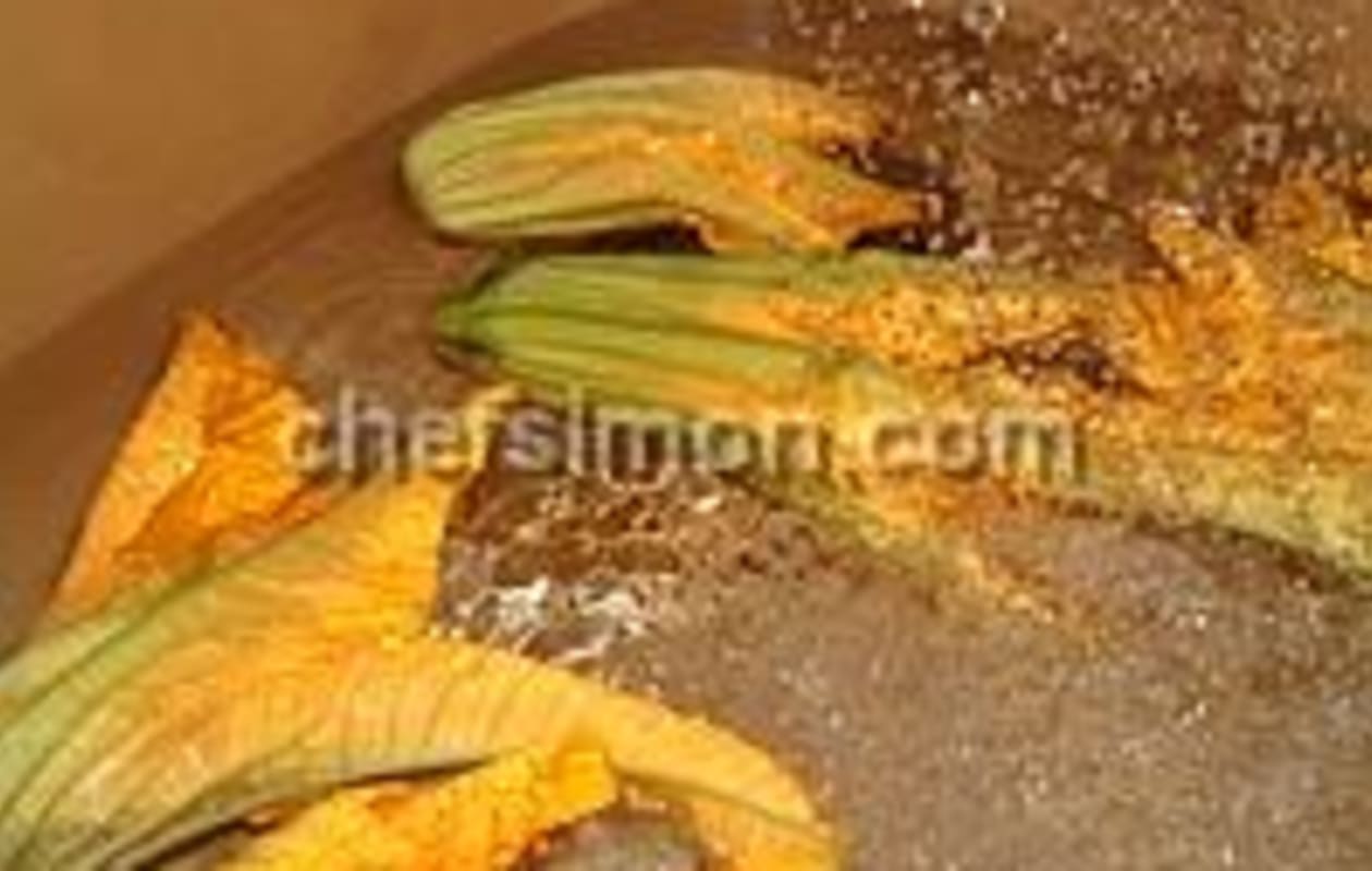 Beignets de fleurs de courgette - Etape 1